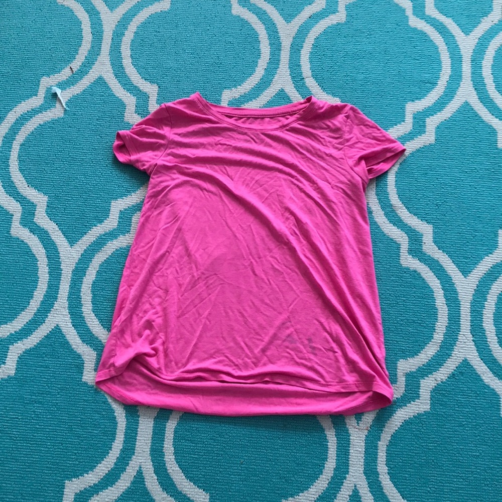 Pink athletic kids shirt